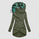 Rosalie | Women’s Fitted Zip-Up Hooded Jacket with Tropical Print Hood Lining