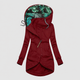 Rosalie | Women’s Fitted Zip-Up Hooded Jacket with Tropical Print Hood Lining