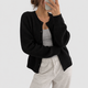 Cecily | Women’s Soft Knit Cardigan with Round Neckline and Ribbed Cuffs