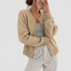 Cecily | Women’s Soft Knit Cardigan with Round Neckline and Ribbed Cuffs