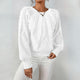 Lowri | Women's Cable Knit Jumper with Puff Sleeves