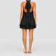 Lucille | Women's Halter Mini Dress with Tiered Hem