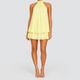 Lucille | Women's Halter Mini Dress with Tiered Hem