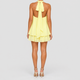 Lucille | Women's Halter Mini Dress with Tiered Hem