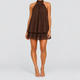 Lucille | Women's Halter Mini Dress with Tiered Hem