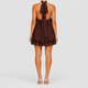 Lucille | Women's Halter Mini Dress with Tiered Hem
