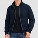 Ludovic | Men's Ribbed Knit Full-Zip Cardigan