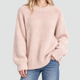 Lydia | Women's Relaxed Fit Fluffy Knit Jumper with Crew Neck and Long Sleeves