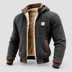 Men's Quilted Fleece-Lined Jacket in Grey — view 1