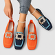Marcella | Women's Square-Toe Loafers with Embellished Buckle