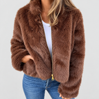 Women's Luxe Zip Up Short Coat — view 1