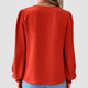 Marianne | Women's Lace Detail Blouse with Long Sleeves and V-Neck