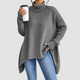 Marielle | Women's Oversized Asymmetric High-Low Roll-Neck Jumper