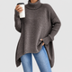 Marielle | Women's Oversized Asymmetric High-Low Roll-Neck Jumper
