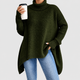 Marielle | Women's Oversized Asymmetric High-Low Roll-Neck Jumper
