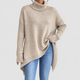 Marielle | Women's Oversized Asymmetric High-Low Roll-Neck Jumper