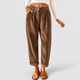 Marion | Women's High-Waist Corduroy Trousers with Pleated Front