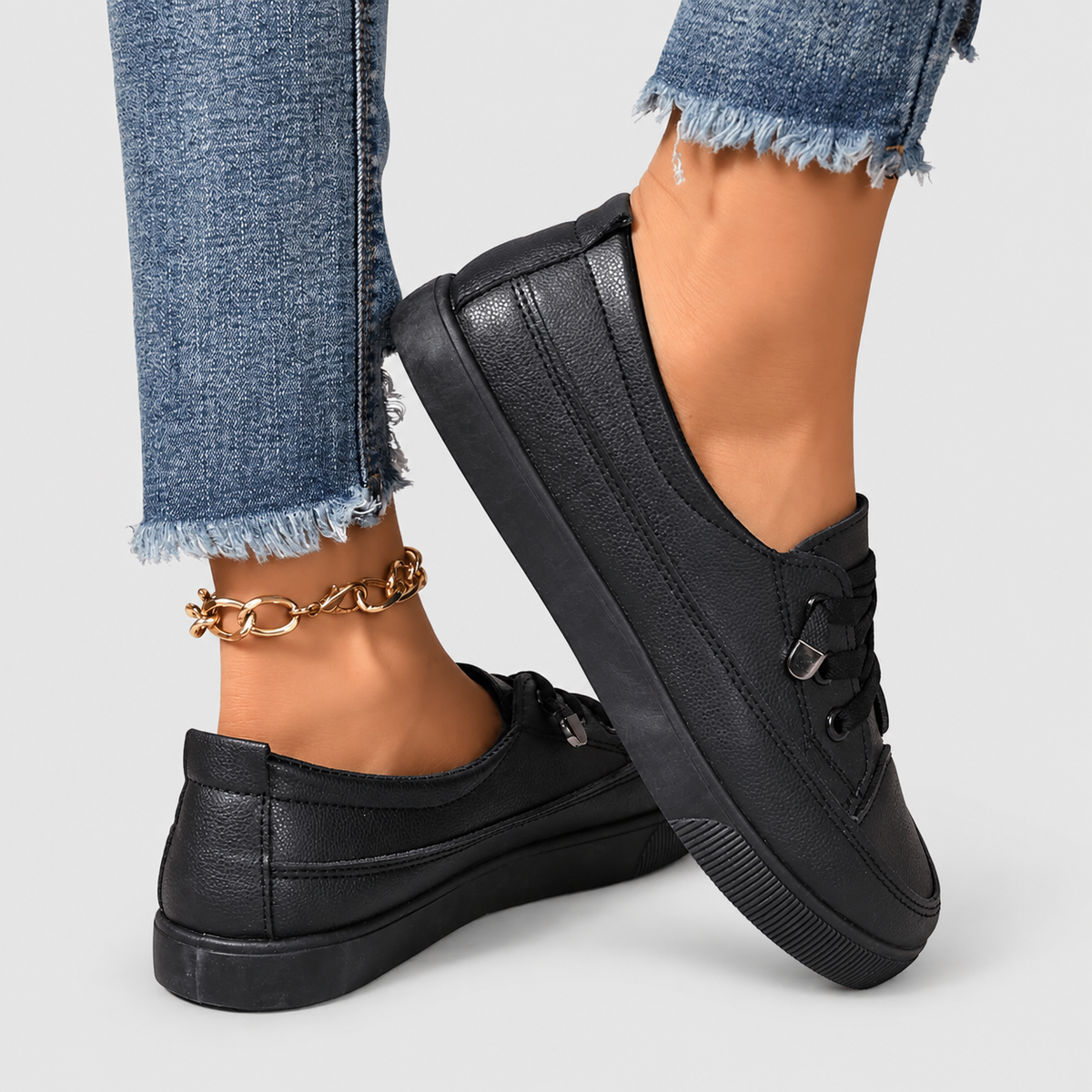 Women's Lace-Up Flat Trainers — view 6