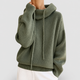 Melanie | Women's Knit Hoodie with Drawstring and Ribbed Trim