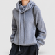 Melanie | Women's Knit Hoodie with Drawstring and Ribbed Trim