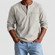 Miles | Men's Long-Sleeve Henley T-Shirt with Chest Pocket