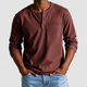 Miles | Men's Long-Sleeve Henley T-Shirt with Chest Pocket