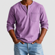 Miles | Men's Long-Sleeve Henley T-Shirt with Chest Pocket