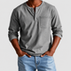 Miles | Men's Long-Sleeve Henley T-Shirt with Chest Pocket