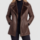Mirabel | Women's Leather-Look Jacket with Shearling-Style Collar