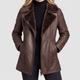 Mirabel | Women's Leather-Look Jacket with Shearling-Style Collar