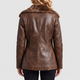 Mirabel | Women's Leather-Look Jacket with Shearling-Style Collar