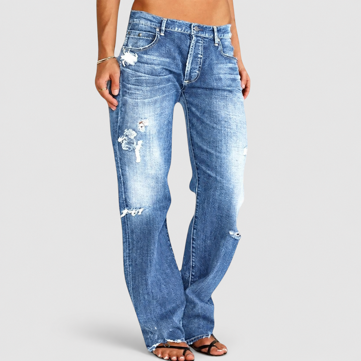 Women's Wide-Leg Jeans in Blue — view 1