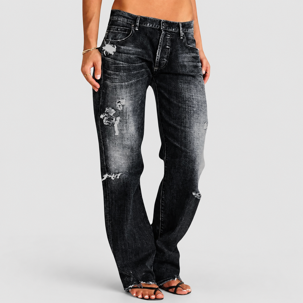 Women's Wide-Leg Jeans in Black — view 3