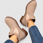 Women's Faux Suede Chelsea Ankle Boots with Buckle Strap — view 8