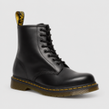 Women's & Men's Faux Leather Lace-Up Ankle Boots in Black — view 1