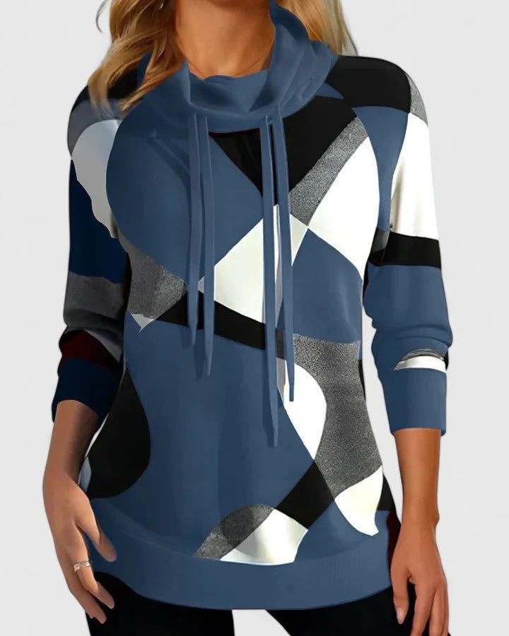 Morwenna | Women's Cowl Neck Jumper with Drawstrings