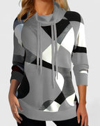 Morwenna | Women's Cowl Neck Jumper with Drawstrings