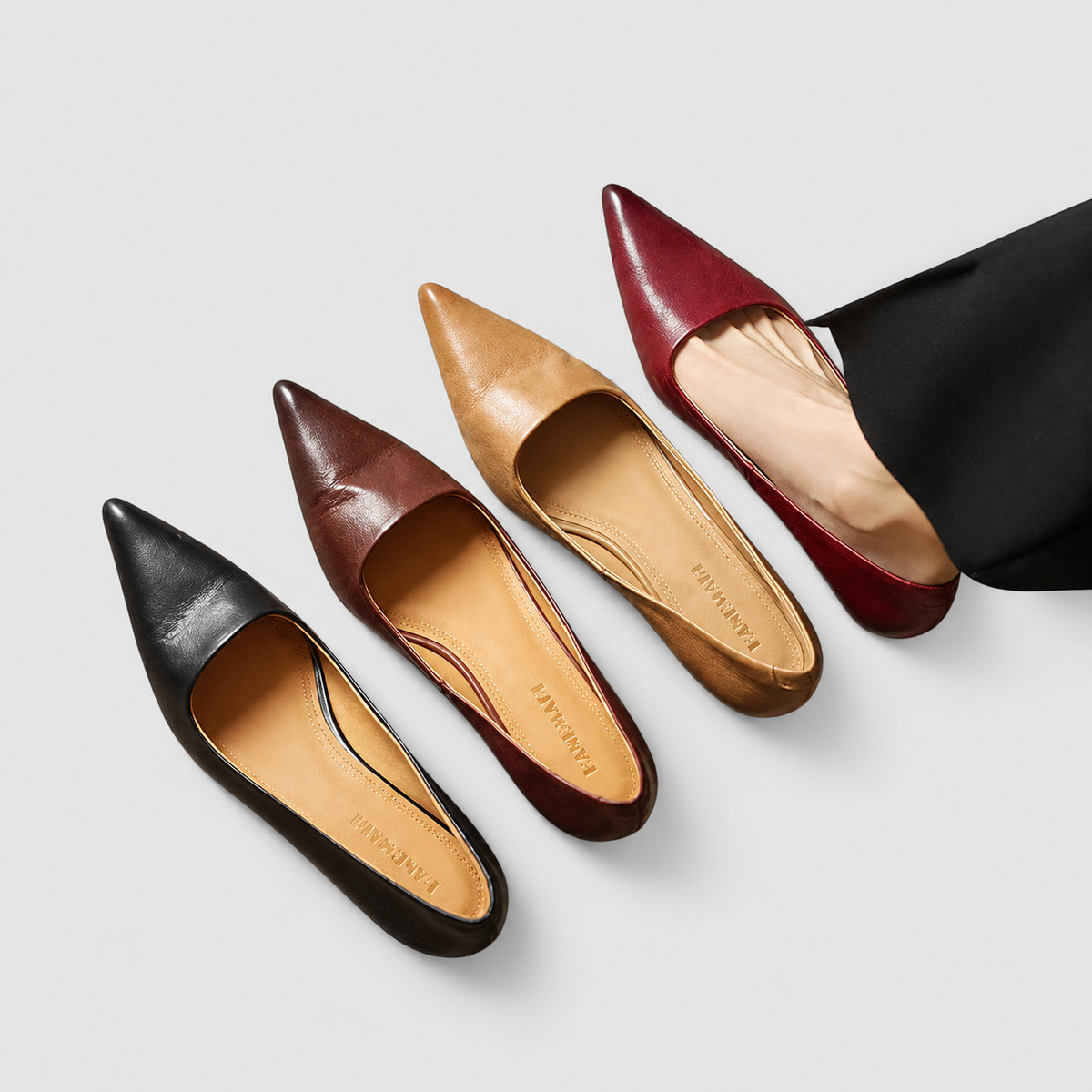 Women's Pointed-Toe Kitten-Heel Court Shoes — view 5