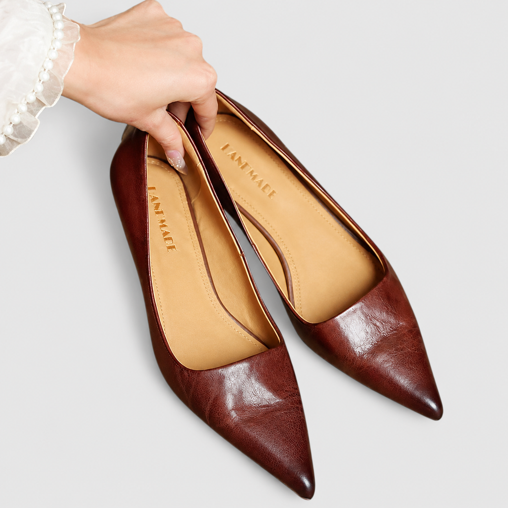 Women's Pointed-Toe Kitten-Heel Court Shoes — view 7