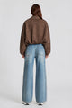 Nerys | Women's Suede-Look Jacket with Zip and Point Collar