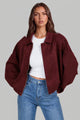 Nerys | Women's Suede-Look Jacket with Zip and Point Collar