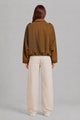 Nerys | Women's Suede-Look Jacket with Zip and Point Collar
