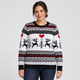 Noelle | Fair Isle Christmas Jumper with Hearts and Reindeer
