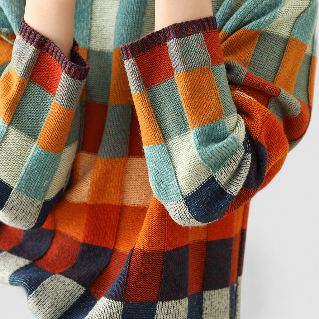 Women's Multicoloured Roll-Neck Jumper — view 5