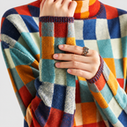 Women's Multicoloured Roll-Neck Jumper — view 7