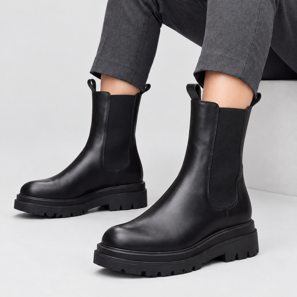 Women's Chunky Platform Chelsea Boots — view 2