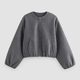 Petra | Women's Cropped Relaxed Bomber Jacket with Elasticated Hem and Cuffs
