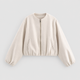 Petra | Women's Cropped Relaxed Bomber Jacket with Elasticated Hem and Cuffs