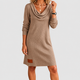 Prudence | Women's Relaxed Cowl-Neck Long-Sleeve Knit Jumper Dress