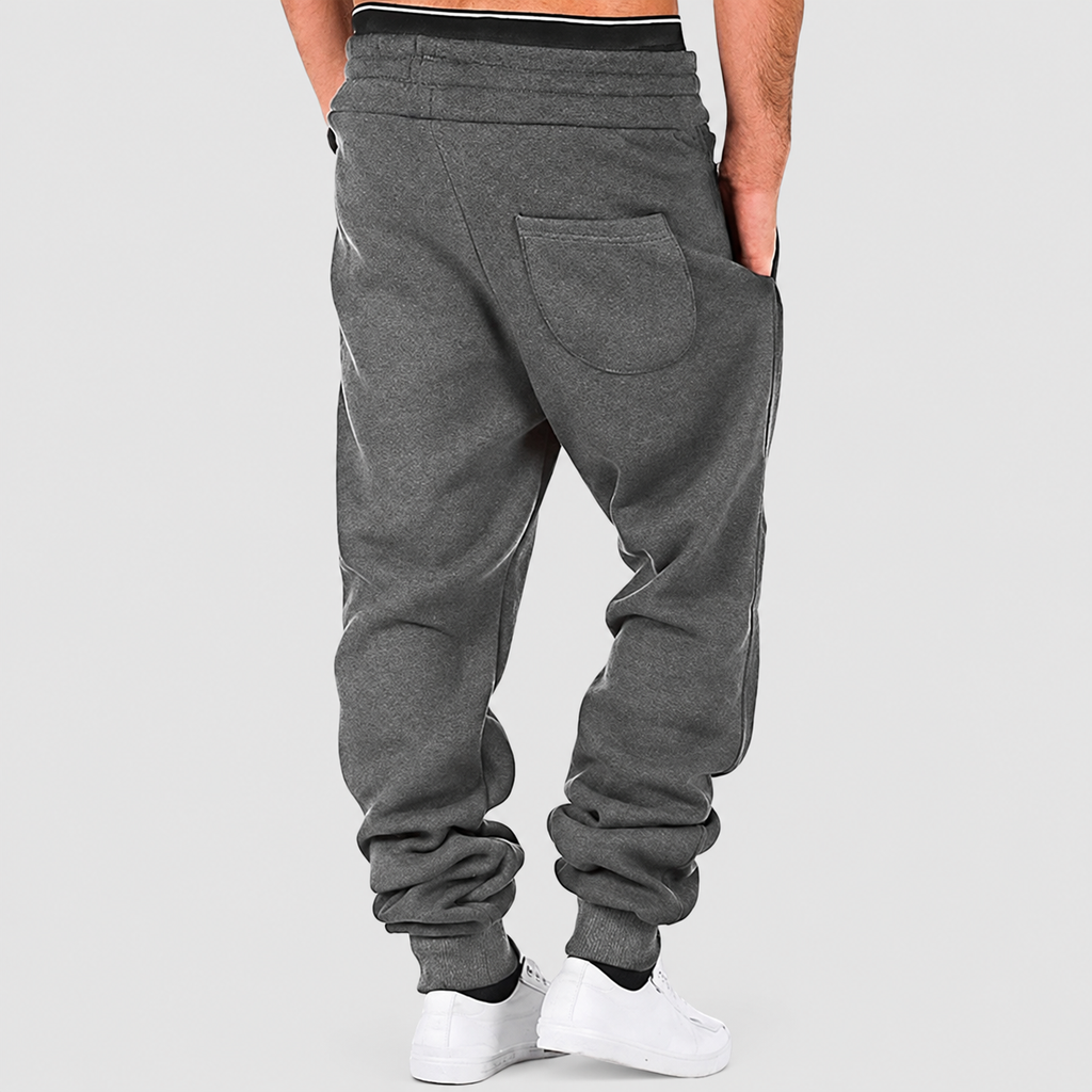 Men's Drawstring Joggers with Ribbed Cuffs — view 10